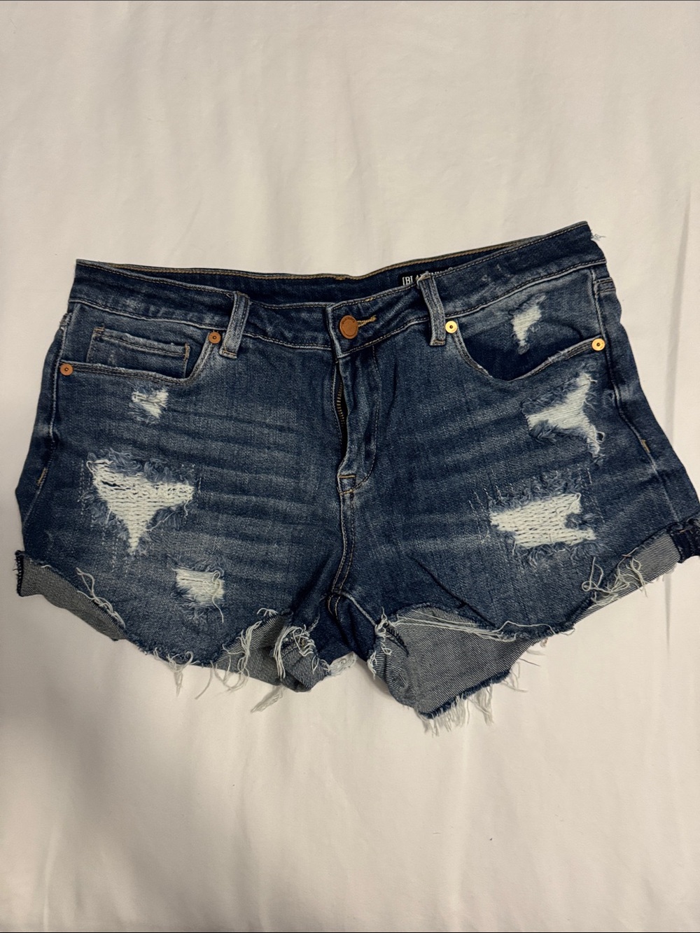 Blank NYC Distressed Dark Blue Denim Women’s Shorts
